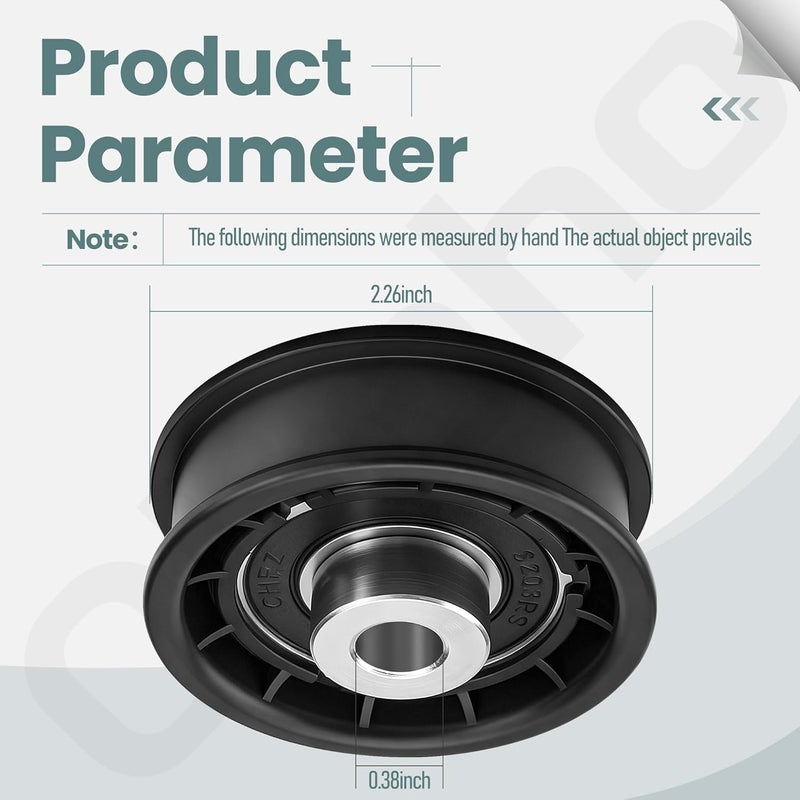Ohoho 604491 Flat Idler Pulley Compatible with Hustler Raptor 931741 931881 931899 933069 933077 - ID 3/8", OD 2" - Image 2